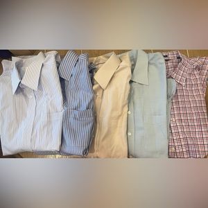 5 Men’s Dress Shirts size 17 1/2 | 34. Roundtree & Yorke. Tommy Hilfiger. New